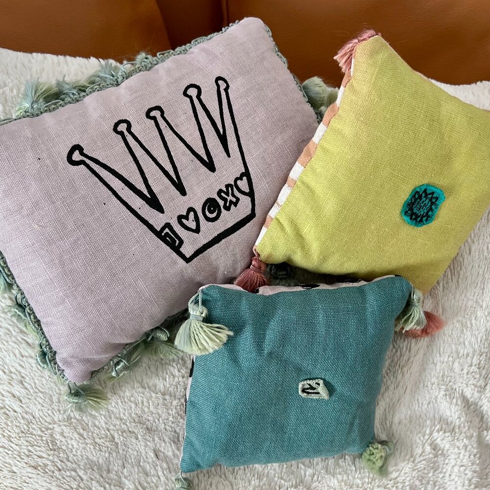 FIRM Only $8/each! Lavender Scented Fringed Mini Pillows